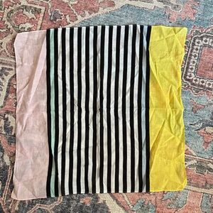 Black White & Pastel scarf 20"square